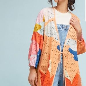Anthropologie Conditions Apply Colorful Kimono S/M